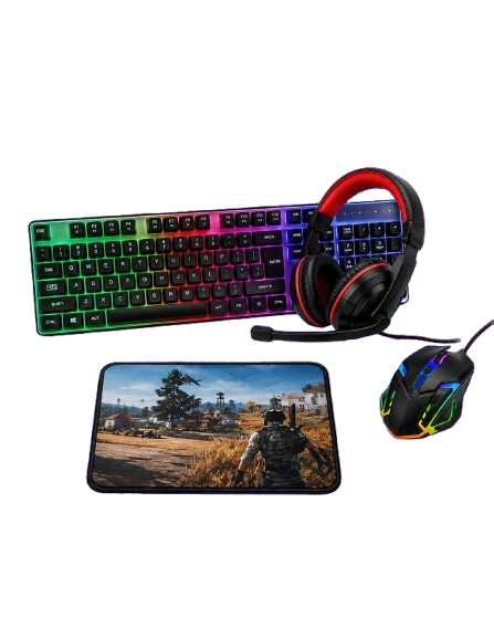Set gaming 4n1 Tastier, maus, degjuese dhe mauspad